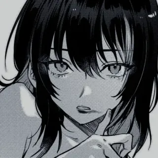 ❄️ anime, manga, girl, portrait, japanese art, illustration telegram sticker