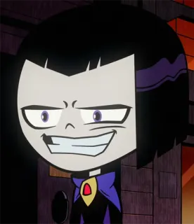 🖤 Raven Teen Titans Go! Рейвен, Юные Титаны, вперёд!, Мультфильм, Супергерой, DC Comics telegram sticker