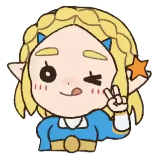 😉 Zelda The Legend of Zelda zelda, nintendo, paz, videojuego, princesa, dibujos animados telegram sticker
