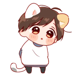 💞 gato, animal, lindo, adorable, chibi whatsapp sticker