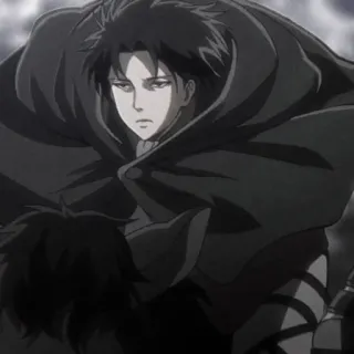 ☕ Levi Ackerman Attack on Titan anime, attack on titan, levi, levi ackerman, soldier, cape telegram sticker