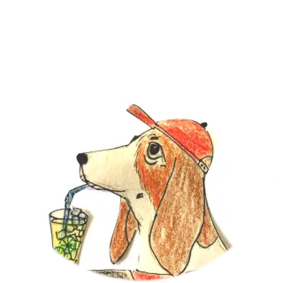 Drinking dogs telegram stickers