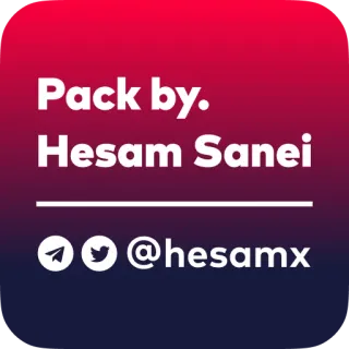 💳 Pack by.
Hesam Sanei
@hesamx telegram, twitter, social media, creator telegram sticker