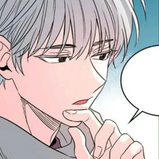 🍚 anime, manga, berpikir, kartun, potret telegram sticker