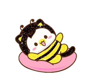 ⭐ kawaii, fofo, animal, chibi, abelha, desenho animado telegram sticker