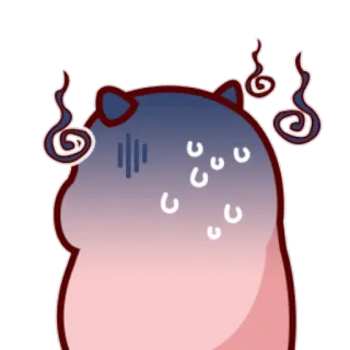 😰 chat, énervé, emoji, mignon, nerveux, transpiration whatsapp sticker