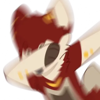 😜 Furry, Zorro, Dab, Dibujo animado, Animal telegram sticker