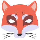 👓 renard, animal, visage, dessin animé telegram sticker