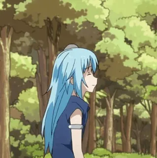 💎 Aqua KonoSuba Anime, KonoSuba, Aqua, Cartone animato, Ragazza, capelli blu telegram sticker