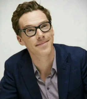🤓 Benedict Cumberbatch actor, portrait, celebrity, glasses telegram sticker
