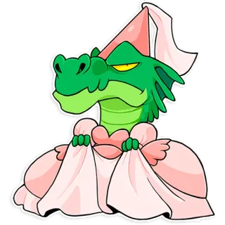 👗 dragão, princesa, desenho animado, fofo, engraçado, fantasia, animal telegram sticker