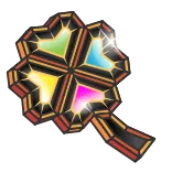 ๐ Genshin Impact four-leaf clover, clover, luck, gem, crystal, magic, artifact, Genshin Impact whatsapp sticker