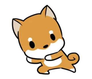 🕺 Hund, Shiba Inu, Tier, süß, Cartoon, Aufkleber whatsapp sticker