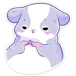 ☺️ porquinho da índia, animal, animal de estimação, fofo, kawaii, desenho animado whatsapp sticker