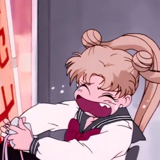 😩 Sailor Moon anime, cartoon, sailor moon, funny, cute, screaming telegram sticker