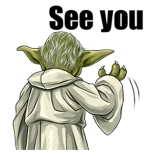 👋 Yoda Star Wars See you yoda, star wars, jedi, despedida, hasta luego, adiós telegram sticker