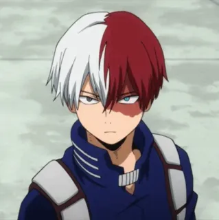 🥢 Shoto Todoroki My Hero Academia Anime, My Hero Academia, Shoto Todoroki, Manga, Kreskówka telegram sticker