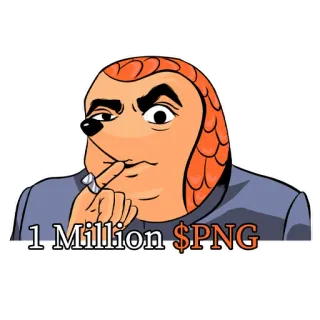 💴 1 Million $PNG dinero, dibujos animados, riqueza, PNG, millón, negocios whatsapp sticker