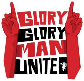 🎵 GLORY GLORY MAN UNITED manchester united, football, soccer, man united, gloire telegram sticker