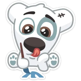🤪 dibujo animado, perro, animal, lindo, pegatina, personaje, mascota, juguetón telegram sticker