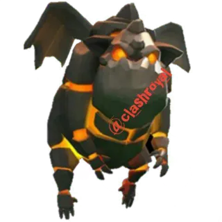 😏 @clashroyal ラヴァハウンド, クラッシュ・ロワイヤル, ビデオゲーム, モンスター, ファンタジー, キャラクター, 飛行 telegram sticker