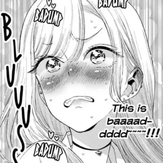 📀 This is baaaad-dddd~~~!!! animé, manga, gêné, rougissant, mignon, nerveux telegram sticker