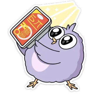 ☺️ 5K นก, ราเม็ง, อาหาร, สติกเกอร์, บะหมี่ telegram sticker