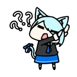 ❓ anime, gato, pergunta, confuso, adesivo whatsapp sticker