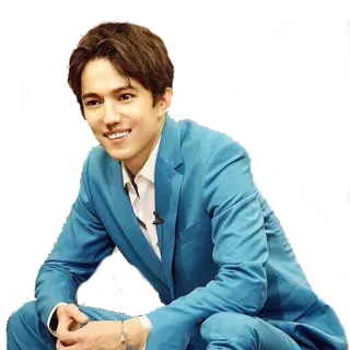 😁 hombre, traje, sonriendo, retrato telegram sticker