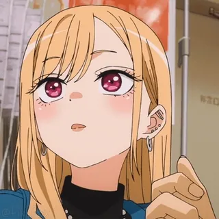 😃 Marin Kitagawa My Dress-Up Darling อนิเมะ, ผู้หญิง, น่ารัก, Marin Kitagawa, My Dress-Up Darling telegram sticker
