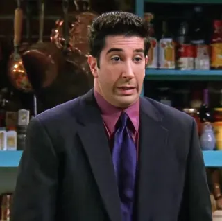 😬 Ross Geller Friends Ross Geller, Friends, Sitcom, Télévision, Personnage, David Schwimmer, Années 90 whatsapp sticker