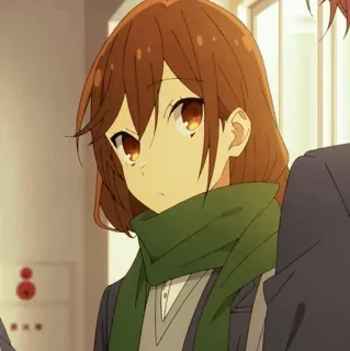 🕰 Hori Kyouko Horimiya 애니메이션, 학교, 귀여운, 머플러, 호리미야, 호리 쿄코 telegram sticker