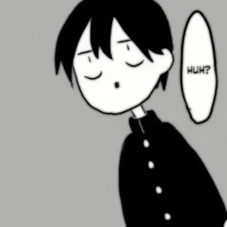 🗞 HUH? Desenho animado, Anime, Mangá, Pergunta, Confuso, Hã? telegram sticker