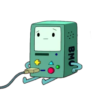 😕 BMO Adventure Time Cartoon, Adventure Time, Figur, Roboter, BMO, TV Serie, Cartoon Network telegram sticker