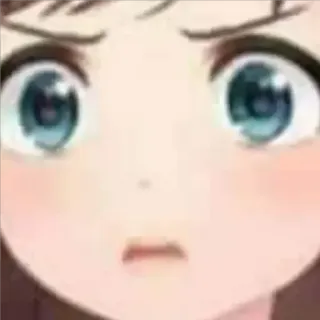 😦 anime, ragazza, sorpresa, carina, occhi telegram sticker