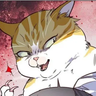 👿 고양이, 동물, 스티커, 밈, 웃긴, 화난 telegram sticker