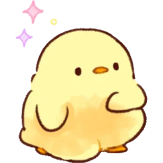 ✊ ลูกไก่, น่ารัก, สีเหลือง, นก, สัตว์ telegram sticker