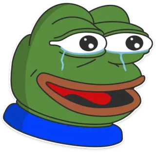 😢 Pepe the Frog pepe, frog, meme, sad, crying telegram sticker