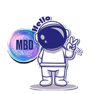 👋 Hello astronaut, space, hello, peace sign, cartoon telegram sticker