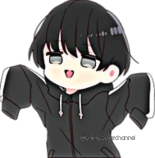 😁 anime, chibi, cartoon, cute whatsapp sticker