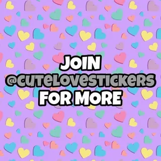 ❤️ JOIN @CUTELOVESTICKERS FOR MORE ステッカー, かわいい, 愛, ハート, 参加, ソーシャルメディア telegram sticker