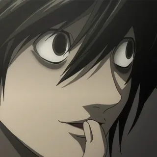 🥳 L Death Note Anime, Death Note, L, Detective, Manga, Kawaii telegram sticker