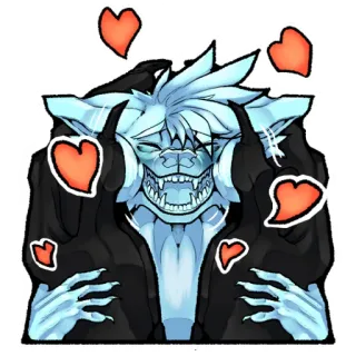 🤗 furry, anthro, animal, heart, cute, happy, love telegram sticker