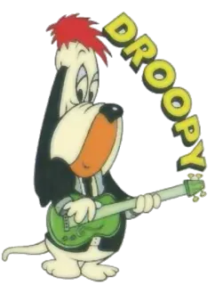 😱 Droopy DROOPY desenho animado, cachorro, guitarra, musical, animação, engraçado whatsapp sticker