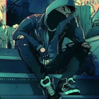 🌟 Anime, Sweat à capuche, Personnage, Urbain, Graffiti, Streetwear telegram sticker