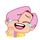 ⭐ Jimin BTS BTS, Jimin, kpop, laughing, cute, anime style, chibi telegram sticker