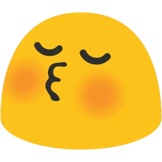 😚 pocałunek, emoji, blob, uczucie, słodki telegram sticker