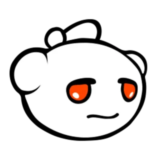 😔 reddit, meme, snoo, avatar, espressione, disapprovazione telegram sticker