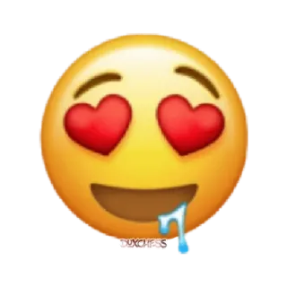 🤤 絵文字, ハート目, 愛, 幸せ, 可愛い telegram sticker