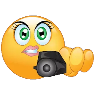 😂 Emoji, Waffe, Gewalt, Wütend, Cartoon telegram sticker